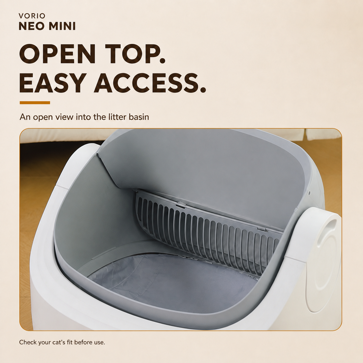 NEO Mini open-top design