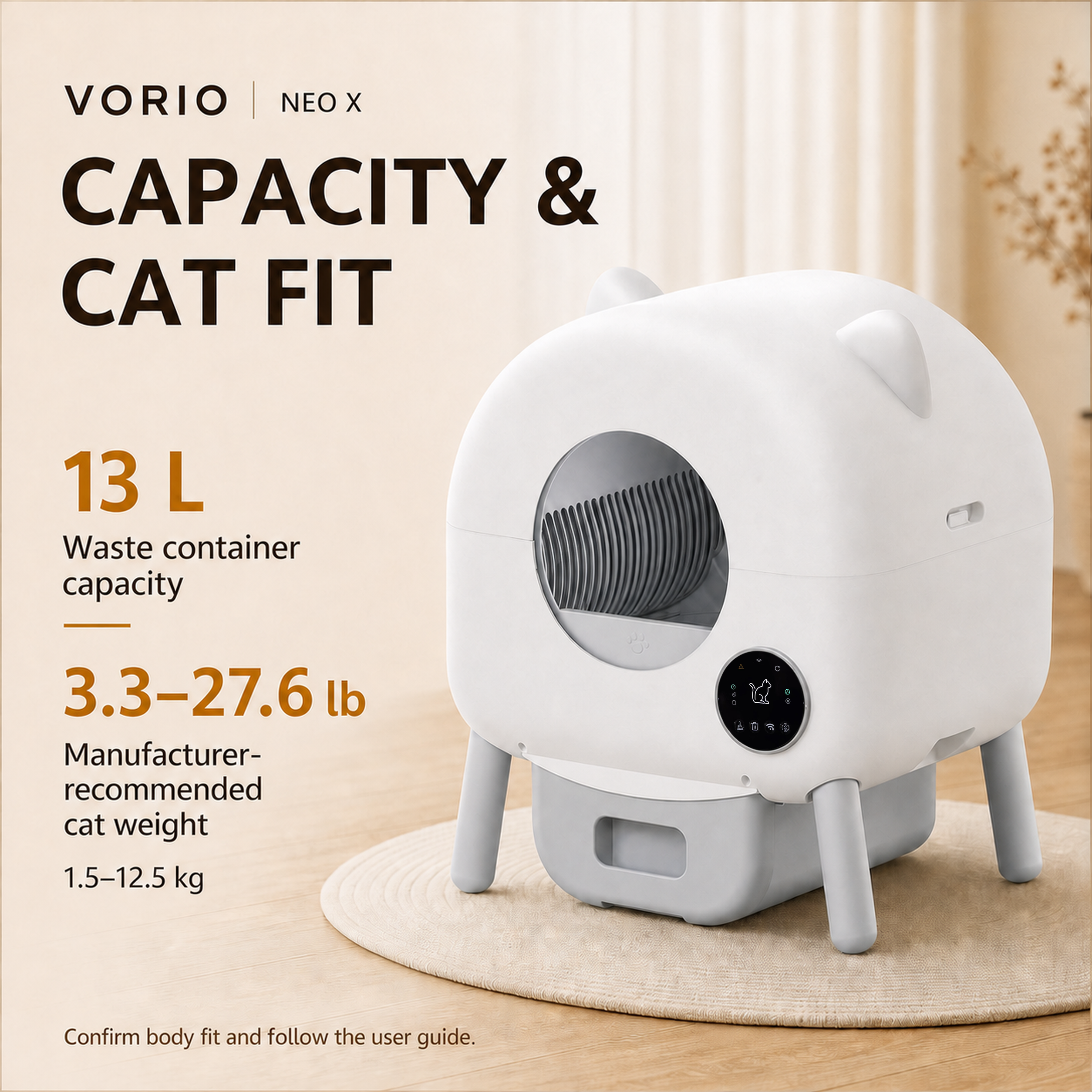 NEO X capacity and cat range